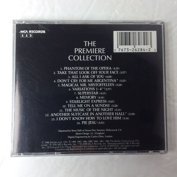 Lloyd Webber, Andrew : The Premiere Collection: The Best Of Andrew Lloyd Webber - Picture 3 of 8